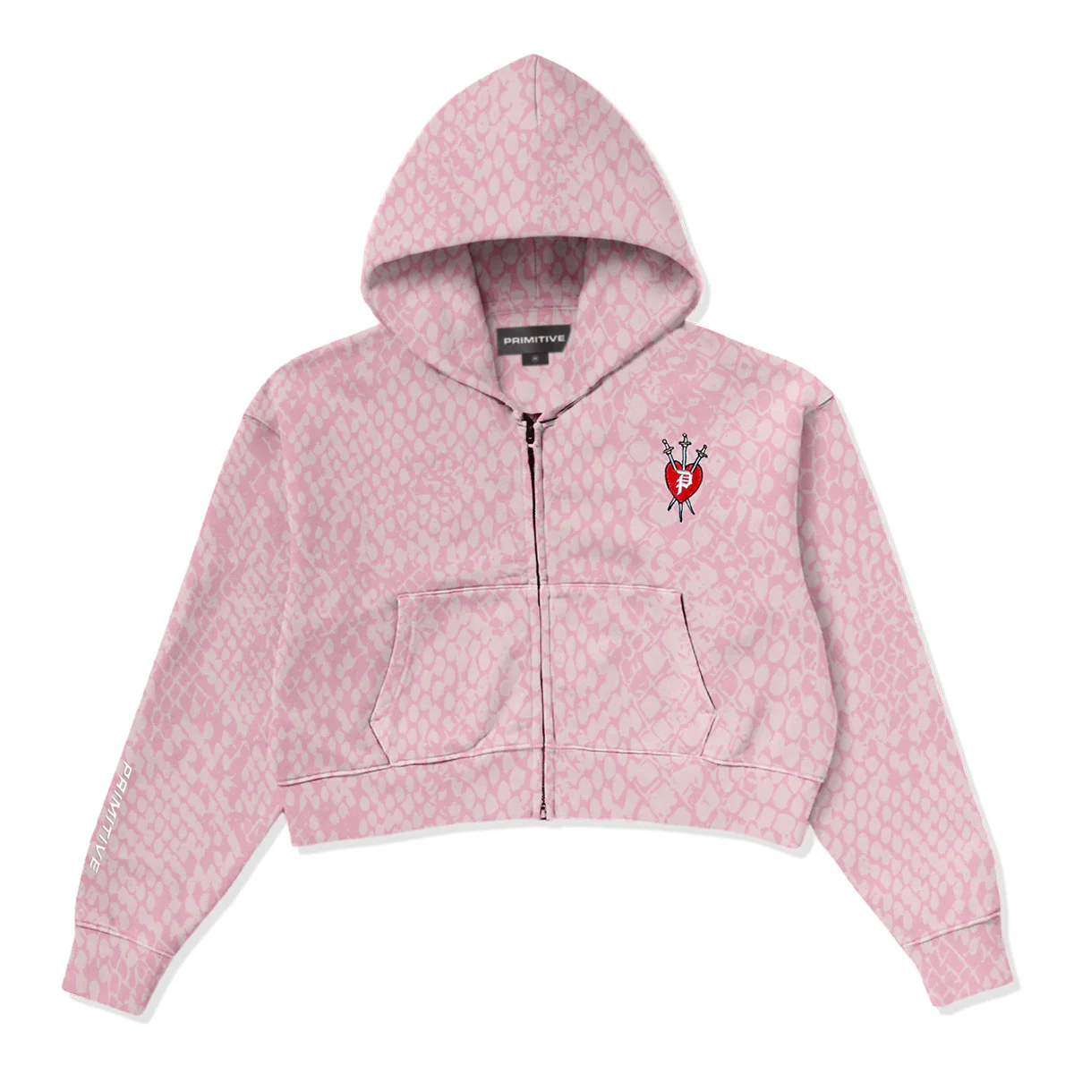 SCALES WOMENS CROP ZIP HOOD